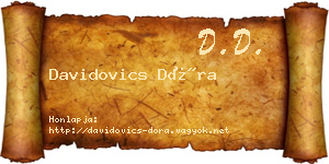 Davidovics Dóra névjegykártya